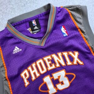 Adidas NBA Phoenix Suns Steve Nash 13 Purple Basketball Jersey XL Length+2